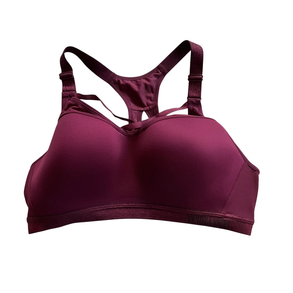 Victoria Sport Incredible Lightweight Max Sports Bra Women 36C Maroon Burgundy